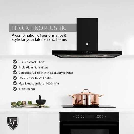 EF 90cm Chimney Hood CK FINO PLUS BK - Image 5