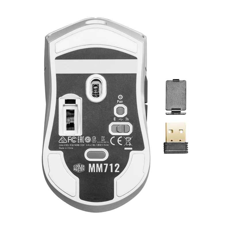 Cooler Master MM-712-WWOH1 CM MM712 Wireless RGB Gaming Mouse White - Image 4