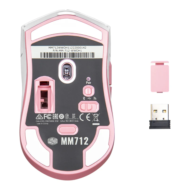 Cooler Master MM-712-WWOH2 CM MM712 Wireless RGB Gaming Mouse Sakura - Image 4