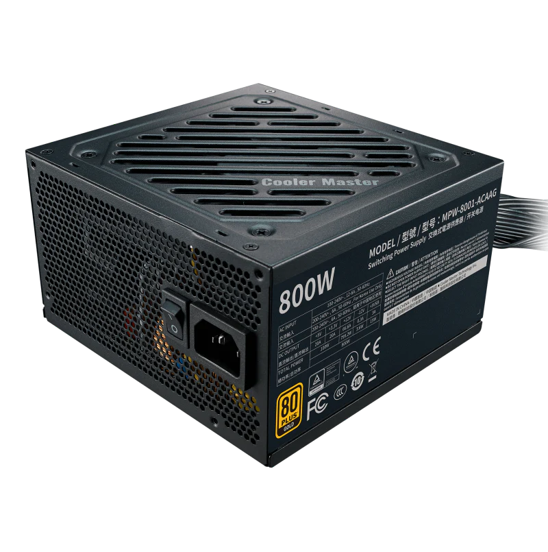 Cooler Master MPW-8001-ACAAG-UK CM G800 GOLD NON MODULAR PSU (5Y) - Image 4