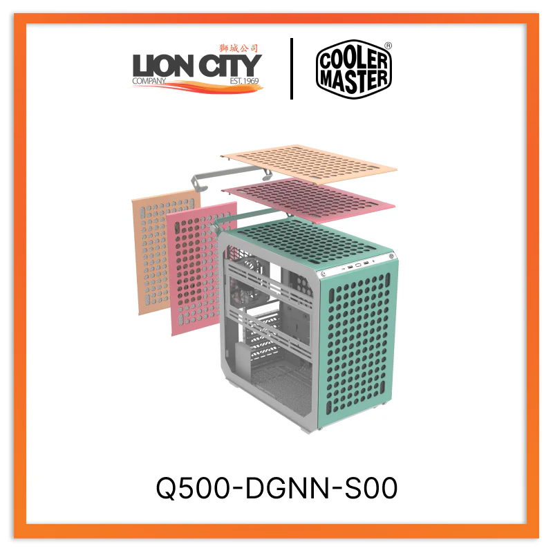 Cooler Master Q500-DGNN-S00 Cm Qube 500 Atx Case With T.G Macaron - Flat Pack
