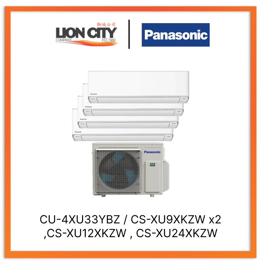 Panasonic Xu System 4 Aircon (9K X2 + 12K + 24K)