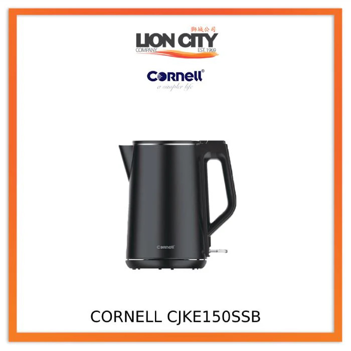 Cornell CJKE150SSB/SW 1.5L Cool Touch Double Wall Cordless Kettle with full inner Stainless Steel - Image 2