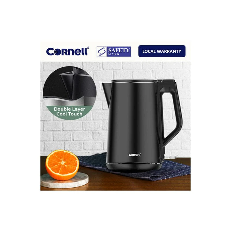 Cornell CJKE150SSB/SW 1.5L Cool Touch Double Wall Cordless Kettle with full inner Stainless Steel - Image 6