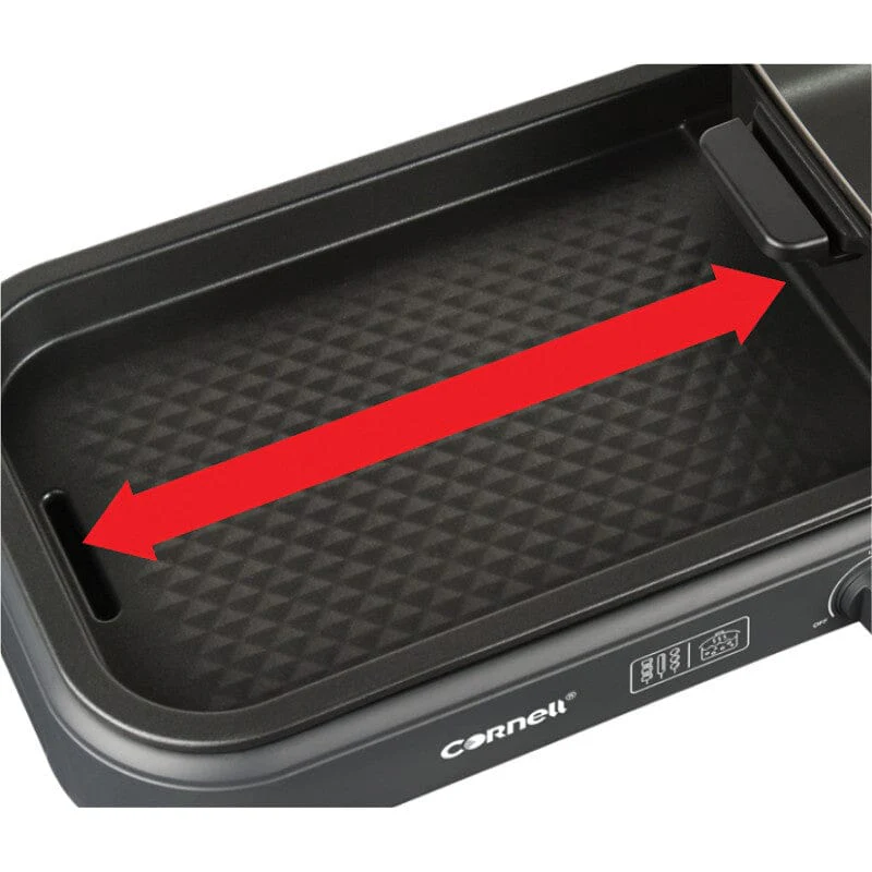 Cornell 2-in-1 Steamboat BBQ Non-Stick Grill Hotpot Set (Dual Pot) CCGEL118DT - Image 4