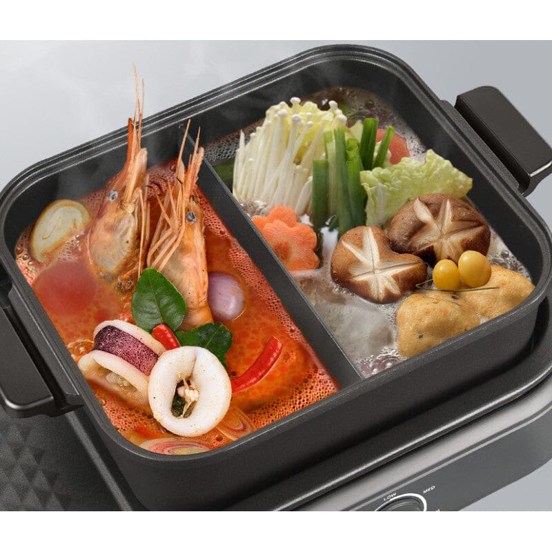 Cornell 2-in-1 Steamboat BBQ Non-Stick Grill Hotpot Set (Dual Pot) CCGEL118DT - Image 5