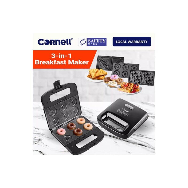 Cornell 3-in-1 Sandwich Maker Toaster CSME1105S - Image 4