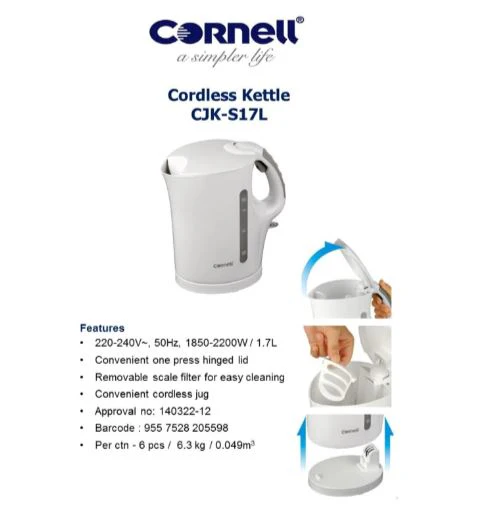 Cornell Electric Jug Kettle 1L CJKS17L - Image 2