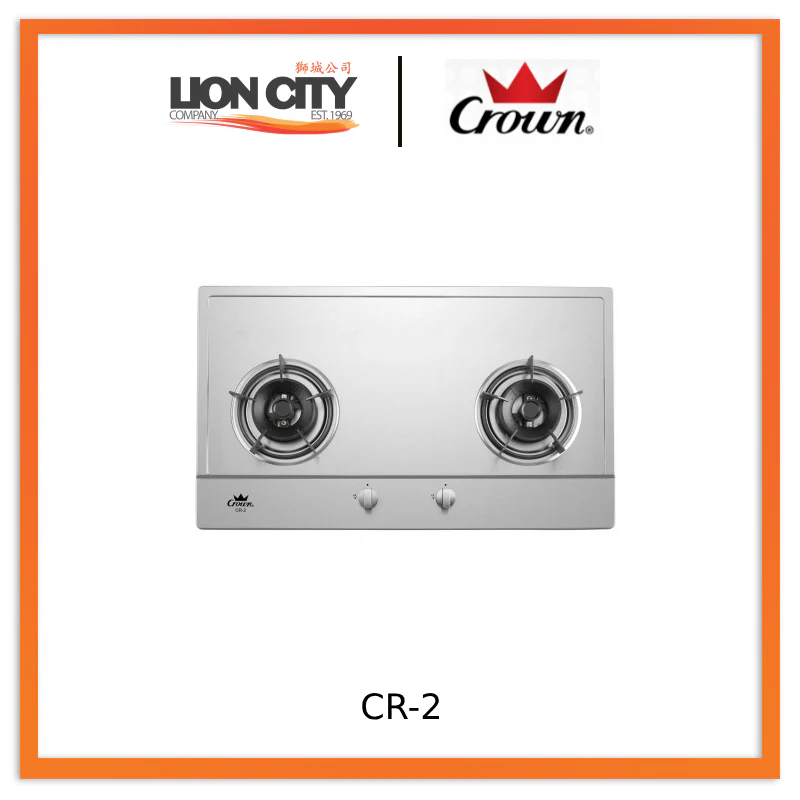 Crown CR-222 / CR-2 STAINLESS STEEL BUILT-IN GAS Stove Hob - Image 4