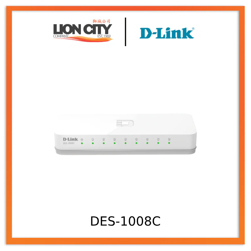 D-Link DES-1008C 8-Port 10/100 Mbps Unmanaged Switch "PRE-ORDER ONLY"