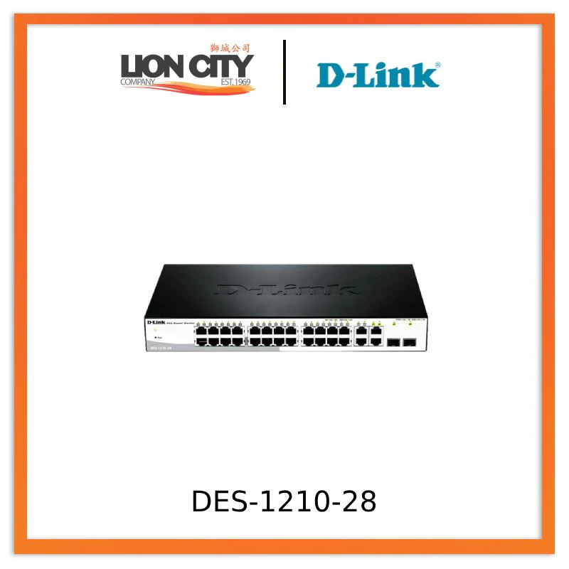 D-Link DES-1210-28 28-Port Fast Ethernet Smart Managed Switch "PRE-ORDER ONLY"