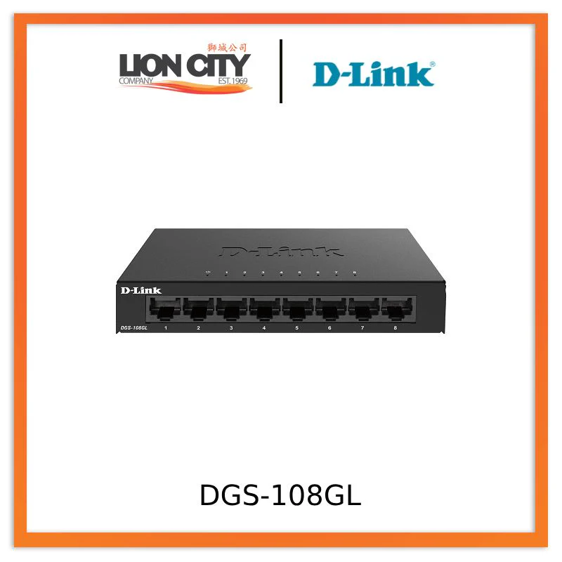 D-Link DGS-108 8-Port Unmanaged Gigabit Metal Desktop Switch "PRE-ORDER ONLY"