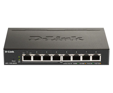 D-Link DGS-1100-08PV2 8-Port Gigabit PoE Smart Managed Switch "PRE-ORDER ONLY" - Image 2