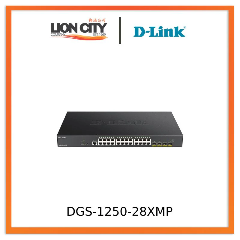 D-Link DGS-1250-28XMP 28-Port 10-Gigabit Smart Managed PoE Switch "PRE-ORDER ONLY"