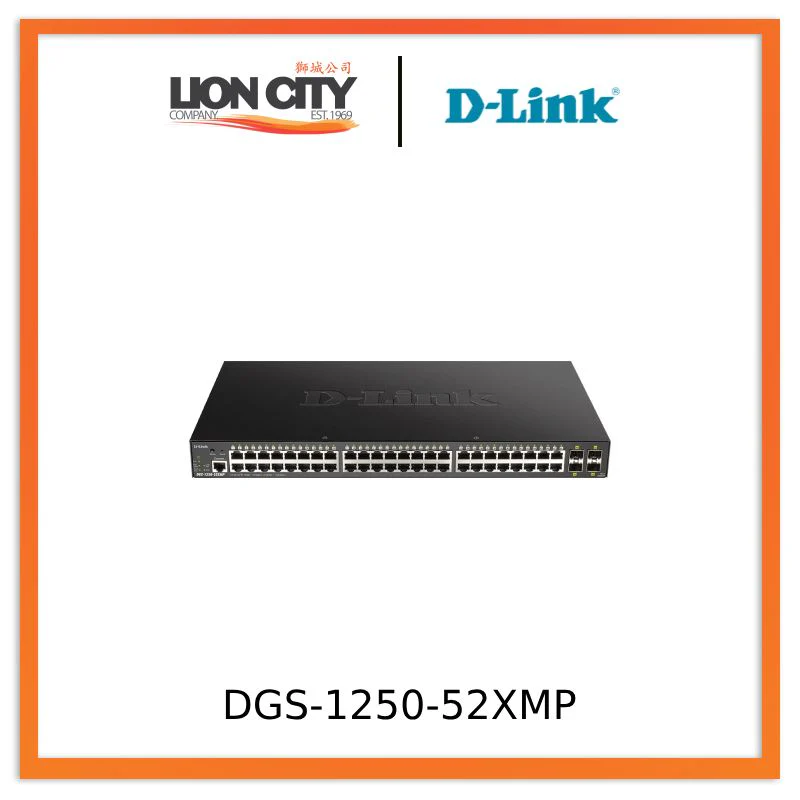 D-Link DGS-1250-52XMP 52-Port 10-Gigabit Smart Managed PoE Switch "PRE-ORDER ONLY"