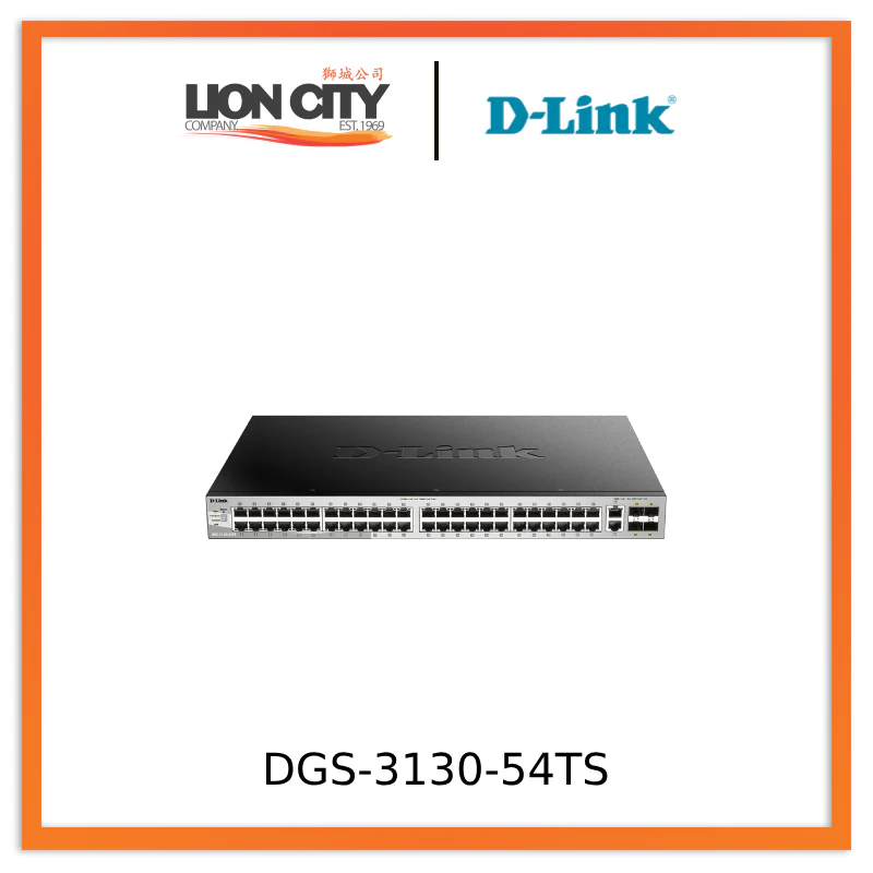 D-Link DGS-3130-54TS 54-Port Lite Layer 3 Stackable Managed Gigabit Switch "PRE-ORDER ONLY"