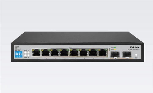 D-Link DGS-F1100-10PS-E 8 Port Gigabit (8 POE - 96 Watt) + 2 SFP Port Smart Switch "PRE-ORDER ONLY" - Image 2