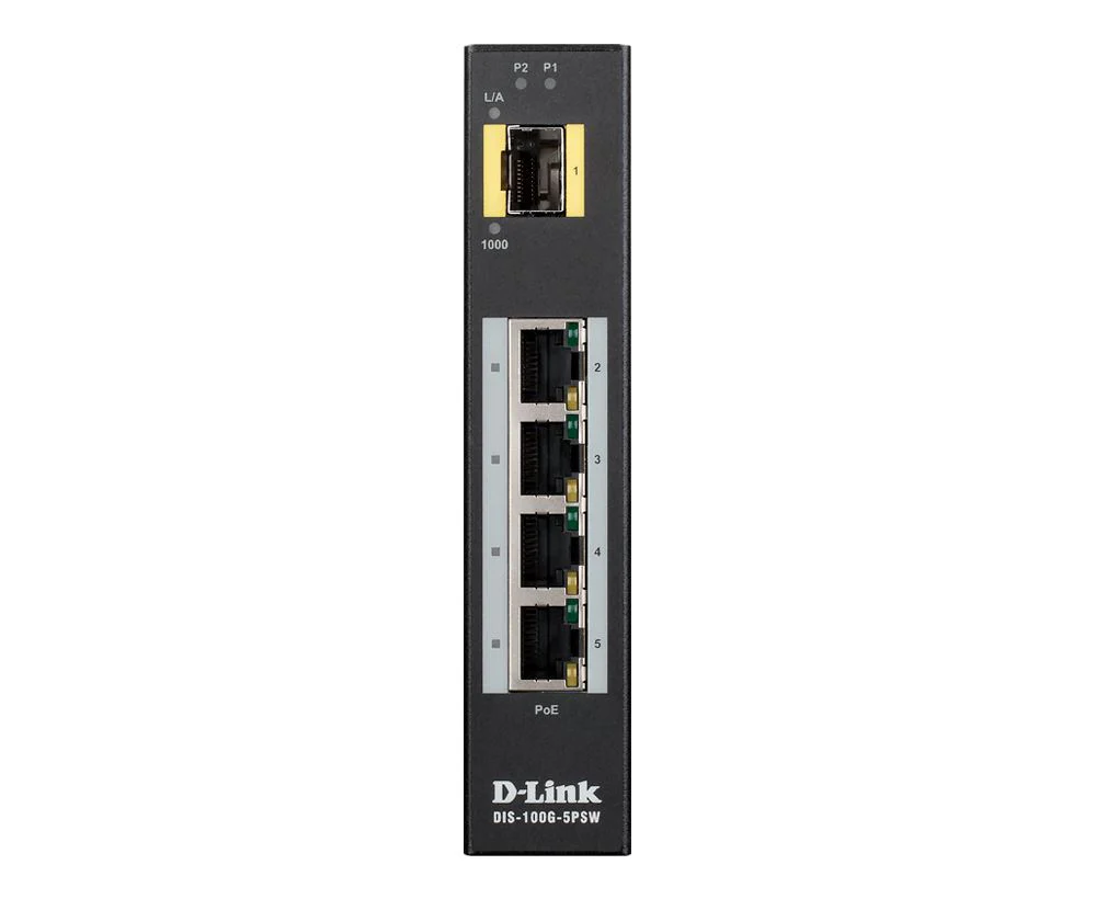 D-Link DIS-100G-5PSW 5-Port Gigabit Unmanaged Industrial PoE Switch "PRE-ORDER ONLY"