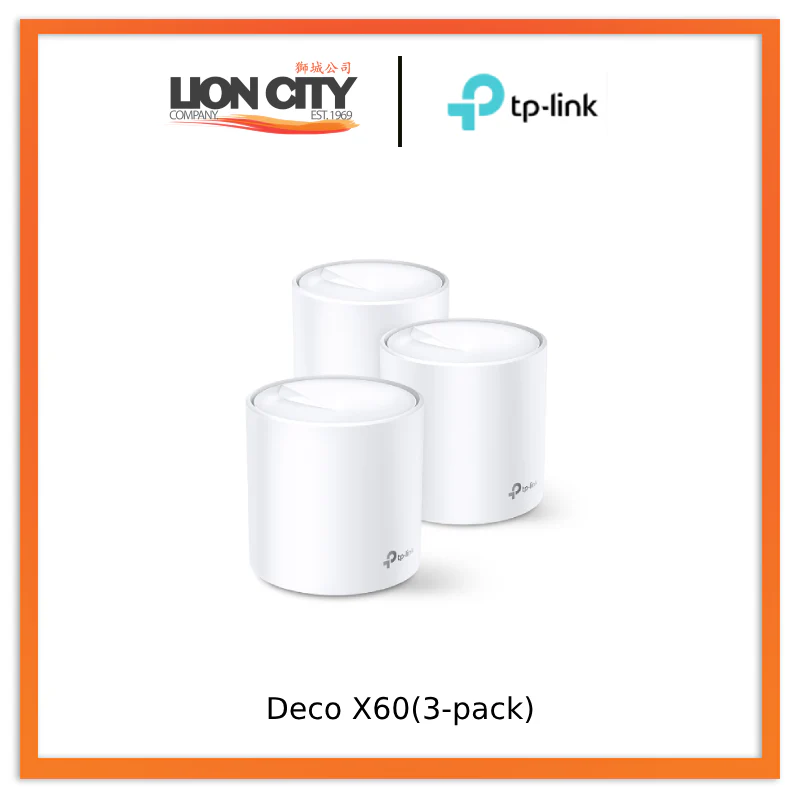 TP-Link Deco X60(3-pack) AX3000 Whole Home Mesh Wi-Fi System