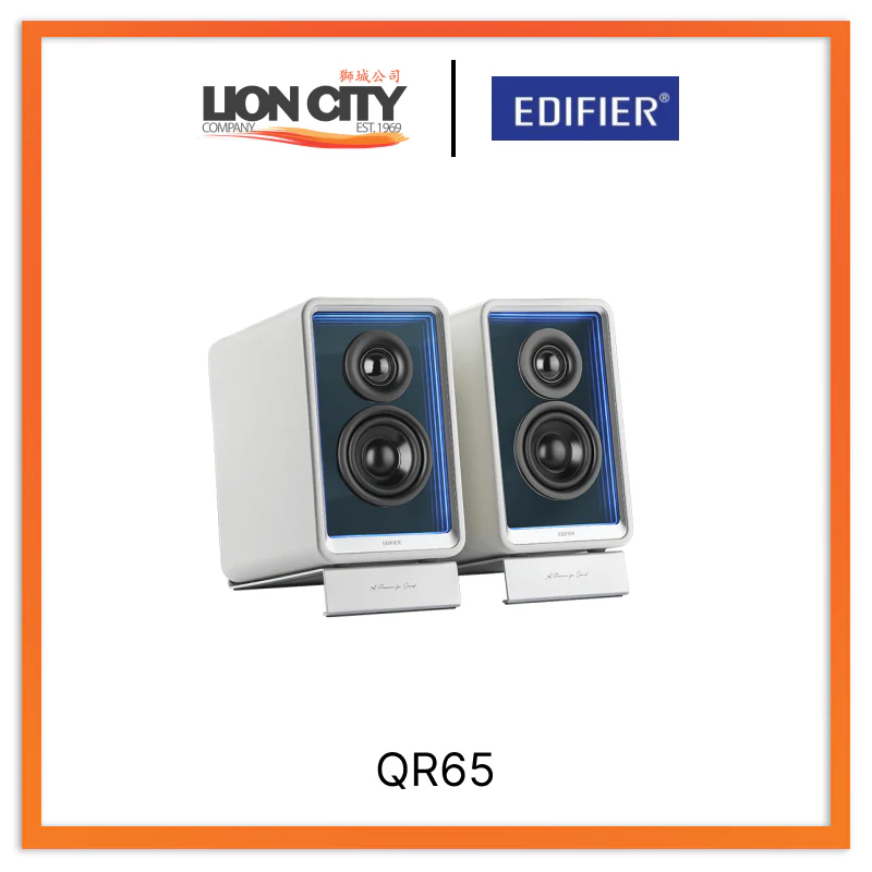 EDIFIER QR65 WHITE Monitor Speakers With Gan Charger 70W
