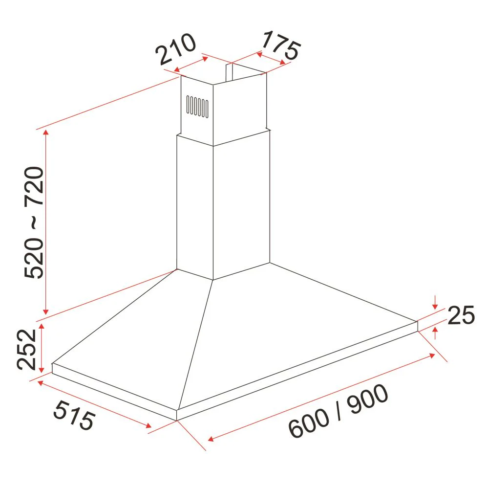 EF CK-Premio 60 S Chimney Cooker Hood - Image 3