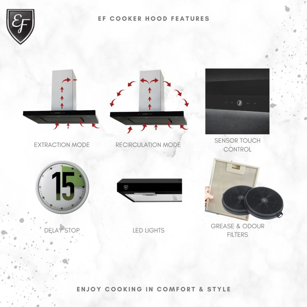 EF EFCH 9101-HM SSL SLIMLINE HOOD (90CM) - Image 3