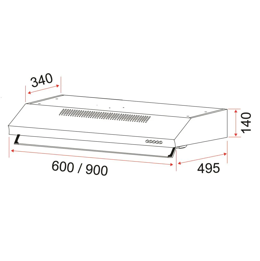 EF EFCH 9101-HM SSL SLIMLINE HOOD (90CM) - Image 5