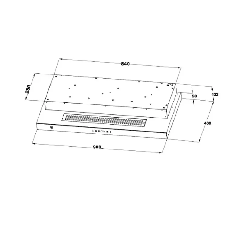 EF EFCH 9214A SS Semi Integrated Hood 90cm - Image 3