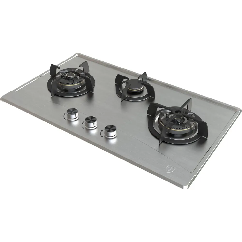 EF EFH 3977 WT VSB 86CM 3 Burner Gas Hob Stainless Steel EFH3977WT VSB - Image 5