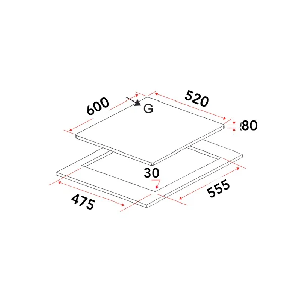 EF EFH 6530 WT VGB Gas Hob 60CM – EFH 6530 WT VGB - Image 4
