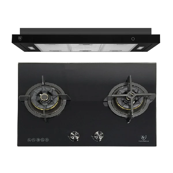EF EFH 7520 WT VGB Gas Hob 70CM + EFCH 9204T BK Cooker Hood 90CM - Image 2