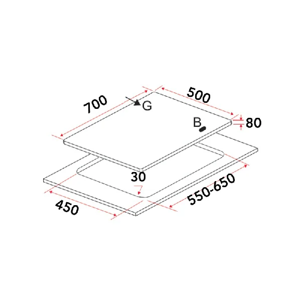 EF EFH 7520 WT VGB Gas Hob 70CM + EFCH 9204T BK Cooker Hood 90CM - Image 5