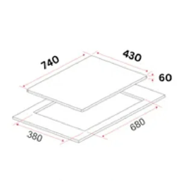 EF HB IV 2723 G Combi Hob 70CM HBIV273 G - Image 6
