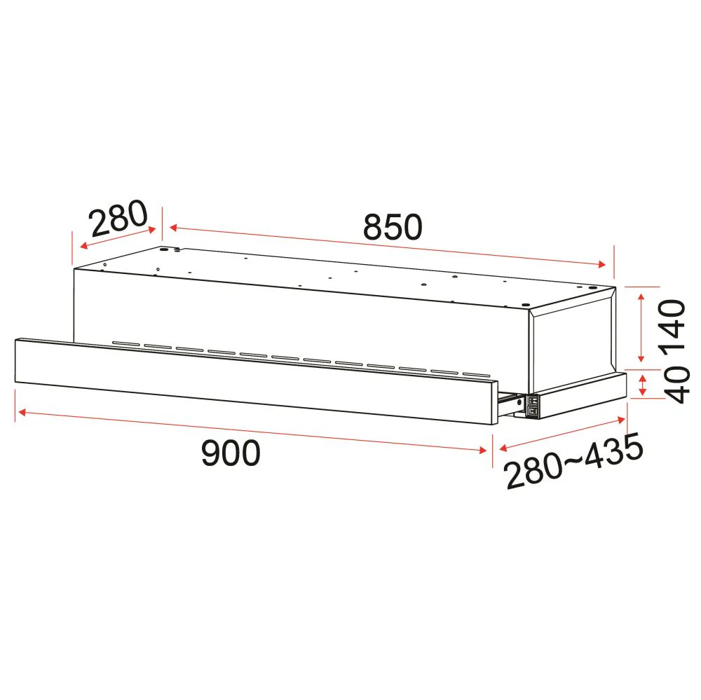 EF EFCH 9401 HM SSL Telescopic Cooker Hood EFCH9401HMSS - Image 3