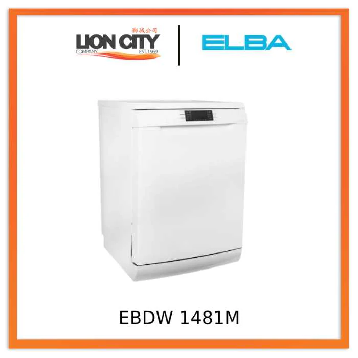 Elba EBDW 1481M WH Freestanding Dishwasher - 4 Tick 60CM