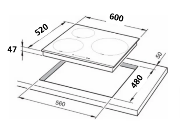 Elba EIN 603 XF 60CM Elio Induction hob - Image 2