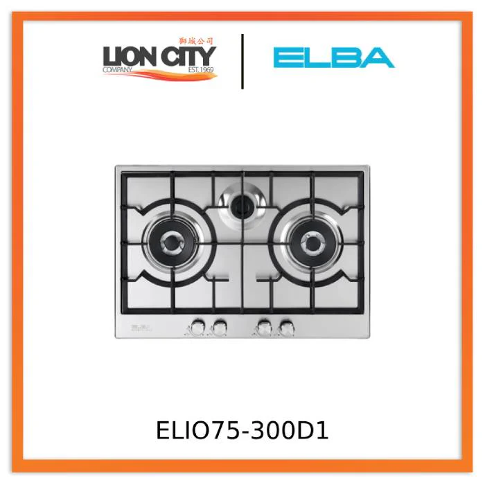 Elba ELIO 75-300 D1 70CM 3-Burner Gas Hob ELIO75-300D1