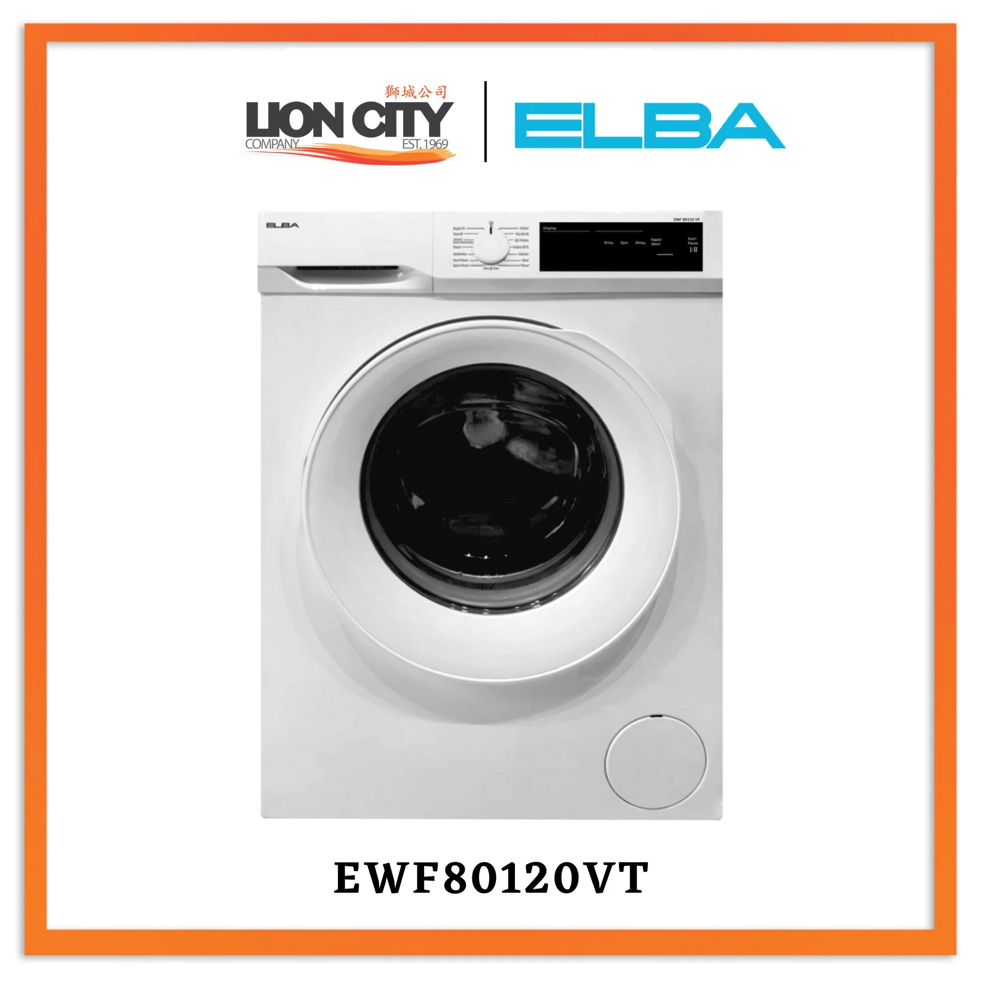 ELBA EWF 80120 VT 8KG Front Load Washer