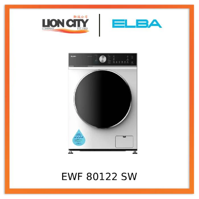 Elba EWF 80122 SW 8kg Front Load Washer - White