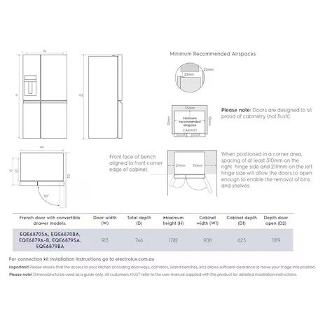 Electrolux EQE6879B-A 680L Ultimate Taste 900 French Door Refrigerator - Image 8