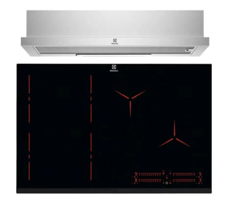 Electrolux ECP9541X 90cm UltimateTaste 300 pull-out extractor hood+Electrolux EIP8546 80cm built-in flexi bridge induction hob - Image 2