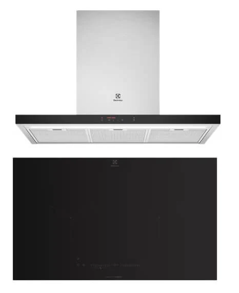 Electrolux ECT9750S 90cm UltimateTaste 500 chimney cooker hood+Electrolux EHI8255BE 80cm UltimateTaste 700 built-in induction hob with 2 cooking zones - Image 2