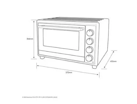 Electrolux EOT5622XFG 56L UltimateTaste 700 Freestanding Electric Oven - Image 7