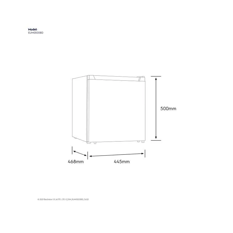 Electrolux EUM0500BD 44L UltimateTaste 300 Mini Fridge - Image 7