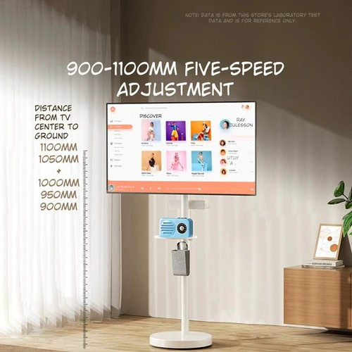 Elipu Rotating TV Stand with LCD Cart – Adjustable 24‑46" - Image 4