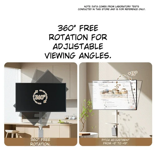Elipu Rotating TV Stand with LCD Cart – Adjustable 24‑46" - Image 5