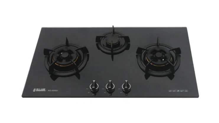 Ellane 60cm/90cm Slimline Hood With Black Panel EH 9280 + Ellane WG-830SV 87cm 3 Burner Glass - Image 3