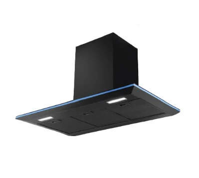 Ellane EH-2690 90cm Black Designer Chimney Hood + Ellane EB-228SV 75cm 2 Burner Stainless Steel Gas Hob - Image 4