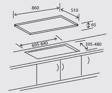 Ellane OS-802SV 2 Burners Stainless Steel Gas Hob 86cm - Image 3