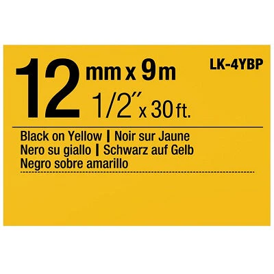 Epson LK-4YBP Black on Yellow Label Tape 12mm x 9m - Image 2